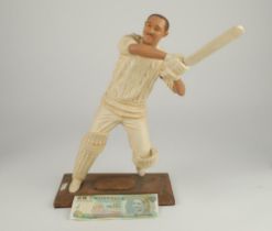 Cricket figures. A large cricket figure of Sir Frank Worrell by Art Edwards and Frances Ross of