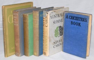 Neville Cardus. Six hardback titles by Cardus, the majority first editions. Titles are ‘A