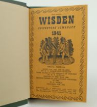 Wisden Cricketers’ Almanack 1941. 78th edition. Bound in dark green boards, with original limp cloth