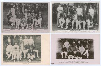 Middlesex C.C.C. 1904-1907. Three early mono real photograph postcards of Middlesex teams