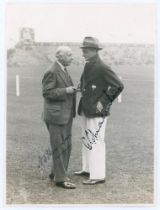 H.D.G. Leveson-Gower and George Macaulay, Scarborough 1931. Original mono photograph of Leveson-