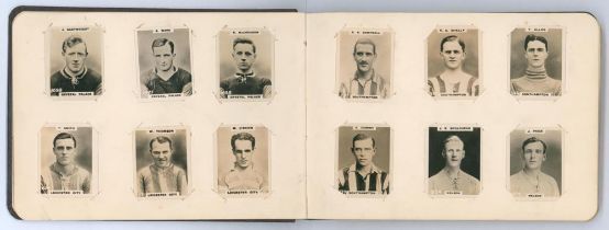 Pinnace Football trade cards 1920’s autograph album containing a good collection of of over one