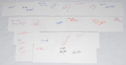 Squash and badminton signatures 1990s-2000s. Fifty one plain white cards, each individually signed