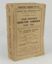 Wisden Cricketers’ Almanack 1911. 48th edition. Original paper wrappers. Slight discolouration to