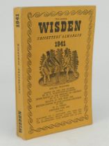 Wisden Cricketers’ Almanack 1941. 78th edition. Original limp cloth covers. Only 3200 paper copies