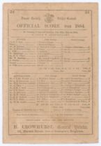 ‘Sussex v. Australians’ 1884. Early original scorecard with complete printed scores for the tour