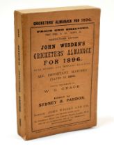 Wisden Cricketers’ Almanack 1896. 33rd edition. Original paper wrappers. Small loss to spine paper