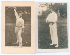 Walter Mead. Essex & England 1894-1913. Two original mono real photograph postcards of Mead, one