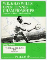 ‘W.D. & H.O. Wills Open Tennis Championships’ 1969. Official programme for the second day of the