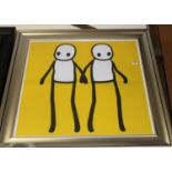 After Stik (b.1979) - Holding hands, reproduction print, 67x67cm