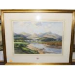 George Trevor, Irish, 20th century - Irish river landscape, watercolour, signed lower left, 35x53cm