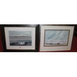 David Graham (Scottish 20th century) - Harbour scene, acrylic, signed lower right, 26 x 38cm;