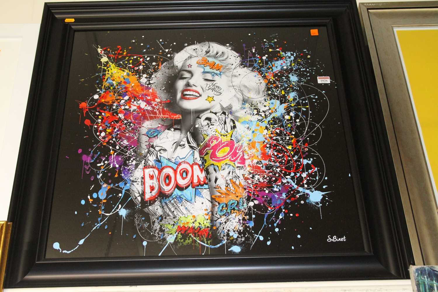 After S Binet - Marilyn Monroe, mixed media, 68x68cm