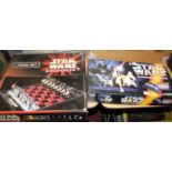 A Star Wars Episode chess set together with a Star Wars Parker Interactive Video Board Game