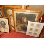 Assorted pictures and prints to include a set of six engravings in single frame, Pear's prints etc