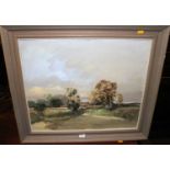 Ronald Ronaldson (1919-2015) - A Suffolk Landscape, oil on artist board, 50 x 60cm