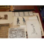 Assorted prints to include Eileen Soper botanical, portrait and topographical examples, 19th century