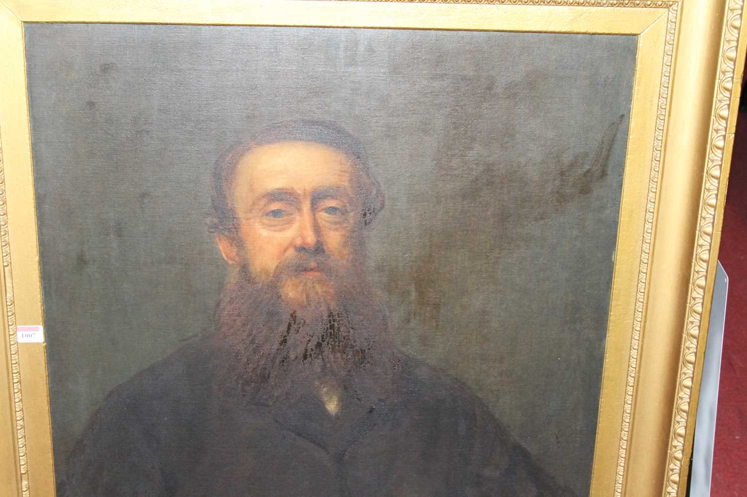 W Percy - half length portrait of a bearded gentleman, oil on canvas, signed and dated upper right - Image 2 of 5