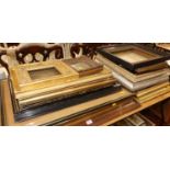 Assorted late 19th century and later picture frames, principally gilt composition but to include