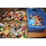 Three boxes of mixed McDonalds children's toys