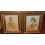 Ursula Powell - half length portrait of a young Sydney John Gowlett, oil on canvas, signed lower