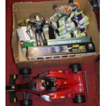 One tray of mainly TV related children's toys and collectables to include a Star Trek The Next