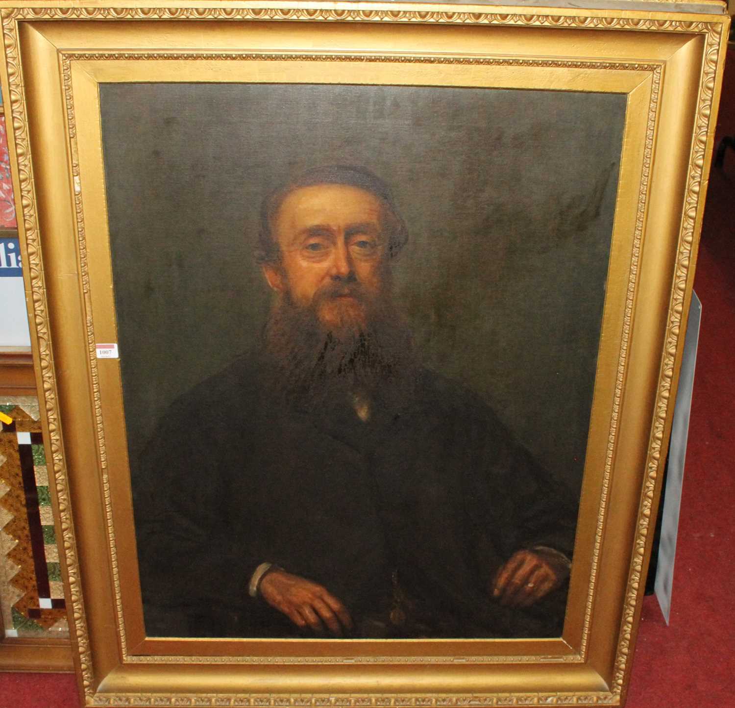 W Percy - half length portrait of a bearded gentleman, oil on canvas, signed and dated upper right