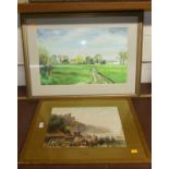 H R Lowe - Bouvigne, watercolour, signed and titled lower left, 28 x 38cm; and Lionel Horsnell (