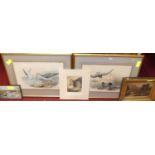 Assorted pictures and prints to include Paul Ritchie - Buchan coast II, lithograph; 19th century