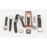 A collection of vintage gent's wristwatches
