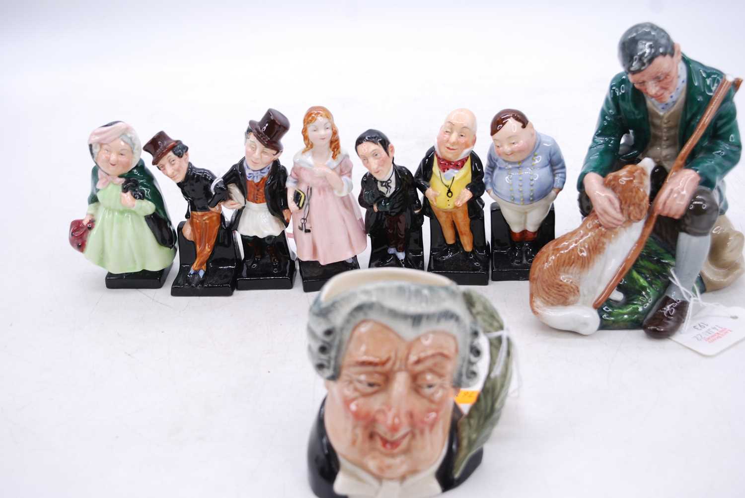 A collection of various Royal Doulton figures, to include The Master Stiggins and Trotty Vec, the
