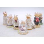 A set of seven Royal Doulton Brambly Hedge figures, the largest h.10.5cm