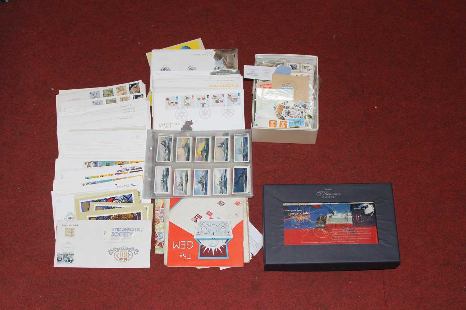 A collection of vintage stamps and first day covers