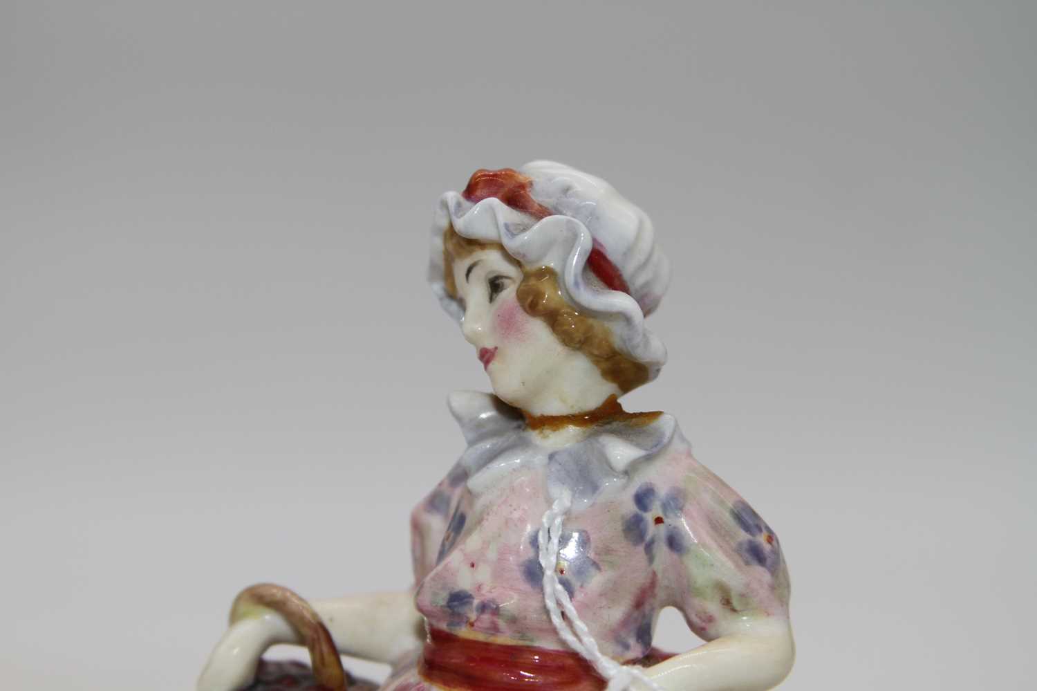 A Royal Doulton figure 'Phyllis', h.23cm; together with two others 'Wardrobe Mistress' and 'Cerise' - Bild 8 aus 8