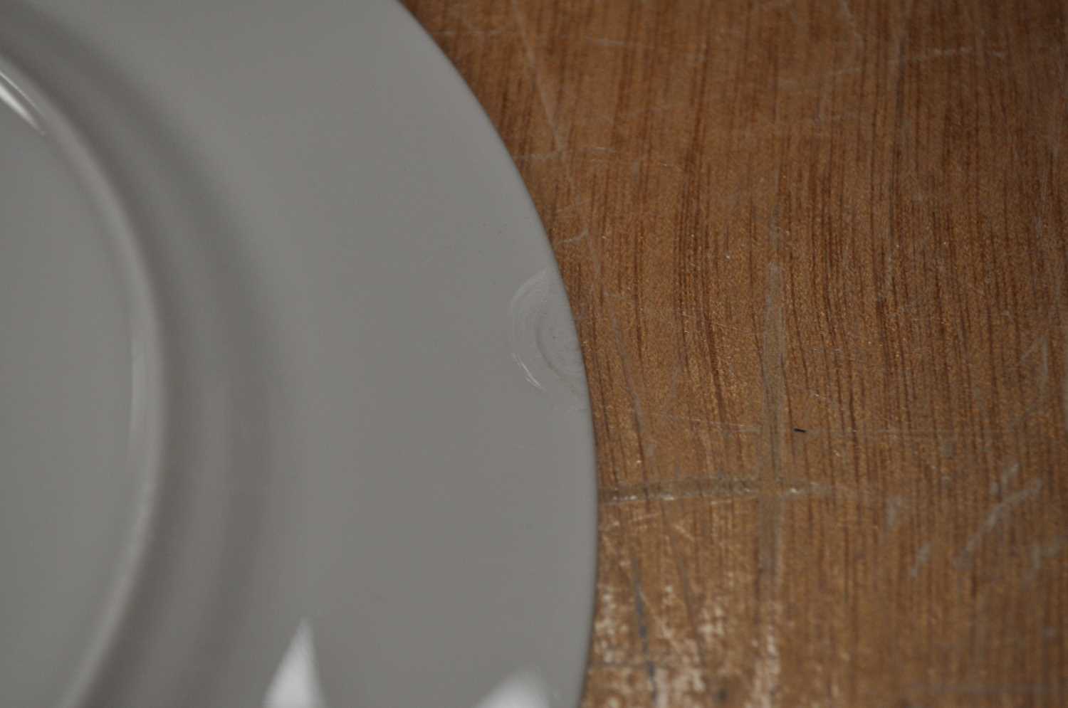 A Royal Doulton Citadel pattern porcelain dinner serviceAll worn used and dirty. One soup plate with - Image 5 of 7