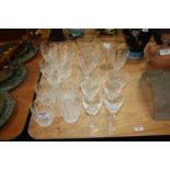 A collection of crystal drinking glasses, to include Waterford