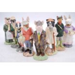 A collection of eight Beswick animal figures, to include Hiker Badger and Gentleman Pig