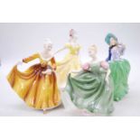 A collection of four Royal Doulton porcelain figures of ladies, to include Michelle and Autumn