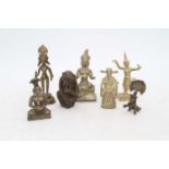 A collection of Eastern brass figures