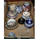 A collection of Eastern ceramics and metalware, to include a Japanese imari vase and a cloisonne