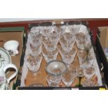 A collection of glassware, to include a suite of Stuart Crystal drinking glasses