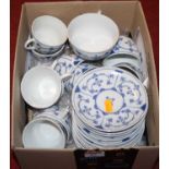 A Panser blue and white tea service