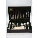 An Arthur Price silver plated Queen's pattern part canteen of flatware