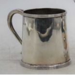 A George V silver christening tankard, Birmingham 1929, 5.6ozt, h.7cm