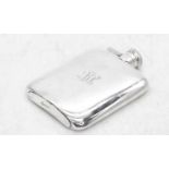 An Edward VIII silver hip flask, Sheffield 1936, 6.1ozt, h.14cm