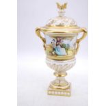 A Coalport porcelain Gainsborough vase, limited edition No. 6 of 100, h.31cmLid is cracked.Otherwise