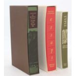 Three Folio Society books, to include Johnson & Boswell Journals of the Western Isles, An