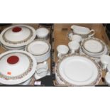 A Royal Doulton Fireglow pattern part tea and dinner service