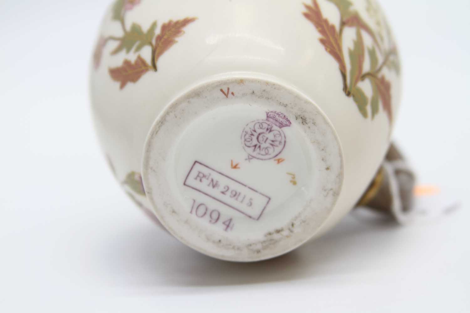 A Royal Worcester Old Ivory cleft jug, h.13cm; together with four Royal Worcester blush ivory - Image 3 of 3