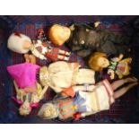 A collection of vintage dolls